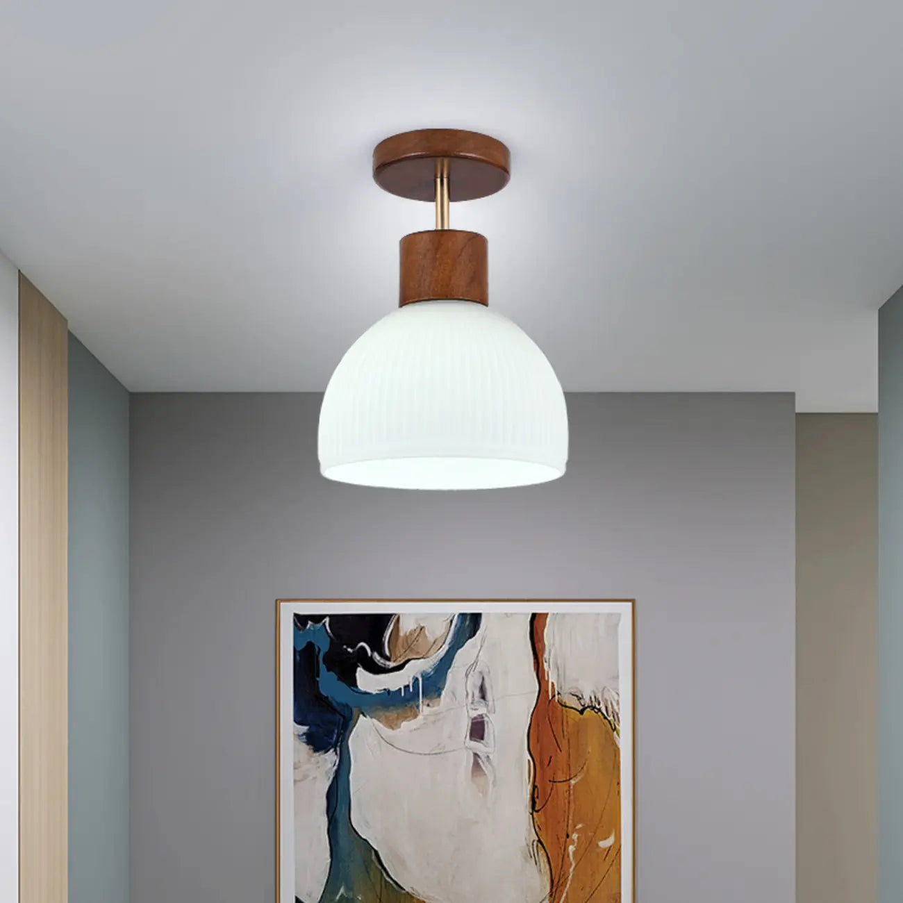 Modern Bowl LED Semi Flush Ceiling Light for Living Space