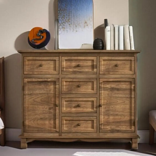 Rustic Wooden White Storage Cabinet for Bedroom or Office
