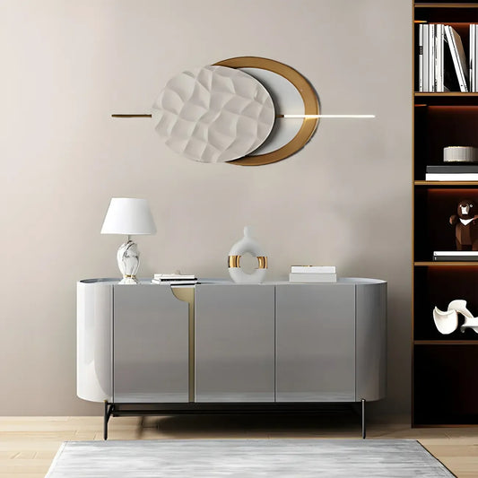 Minimalist Wooden Buffet Table with Storage in Grey