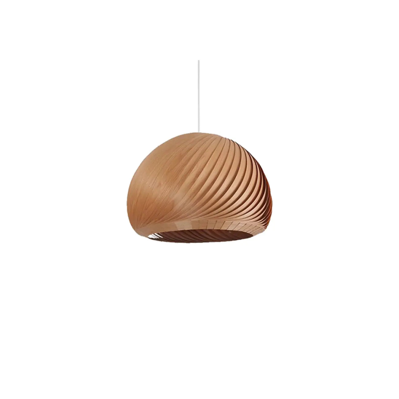 Minimalist Wooden Round Ball Pendant Lamp for Dining Room