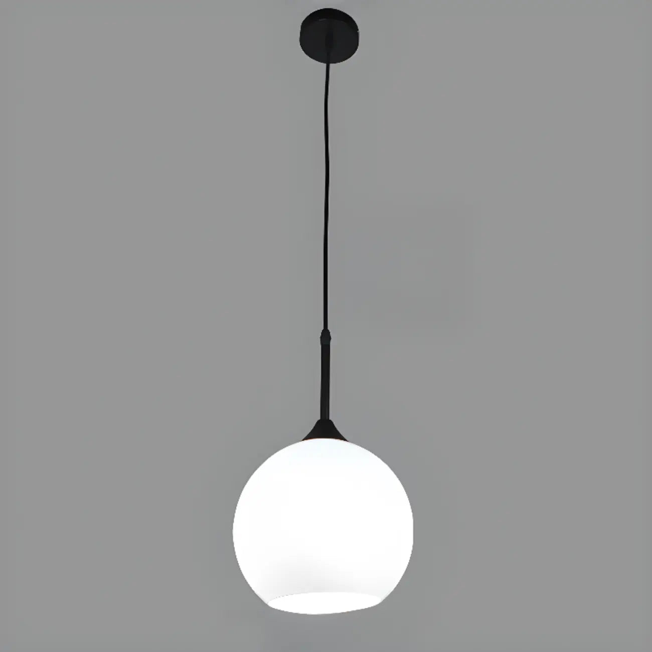 Nordic Milky Glass Globe Hanging LED Lamp for Restaurant