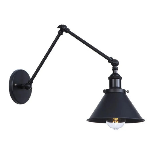 Vintage Adjustable Swing Arm Wall Light for Living Room