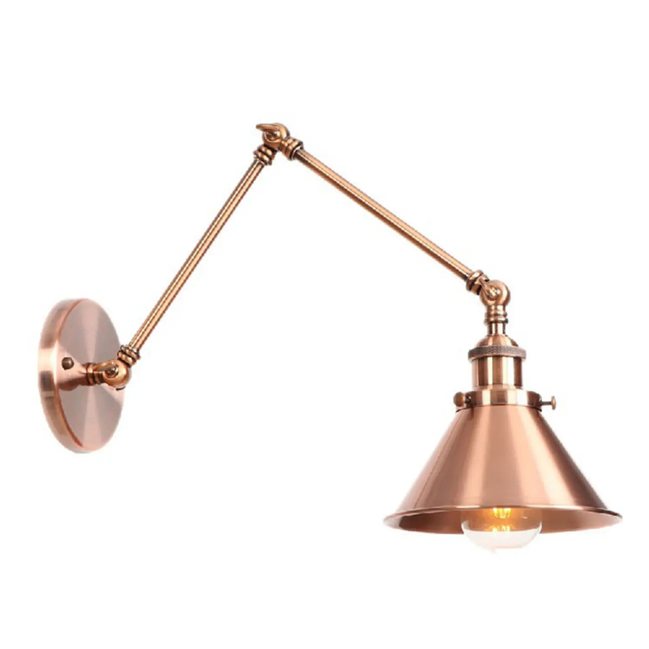 Vintage Adjustable Swing Arm Wall Light for Living Room