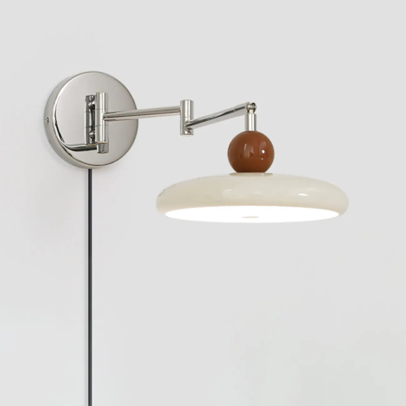 Indoor Swing Arm Wall Light with Metal Finish