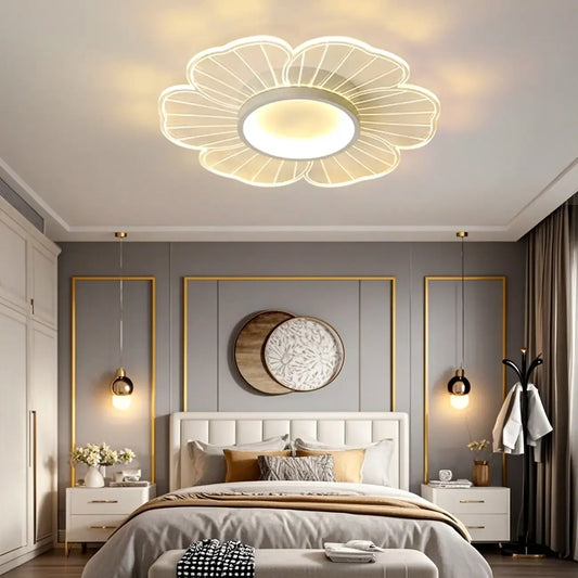 Floral LED Flush Mount Ceiling Light for Residential Use