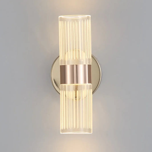 Modern Clear Acrylic Gold Ambient Wall Sconce