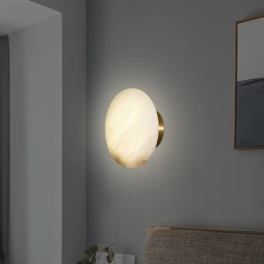 Modern Geometric Metal Wall Light with Gold Finish