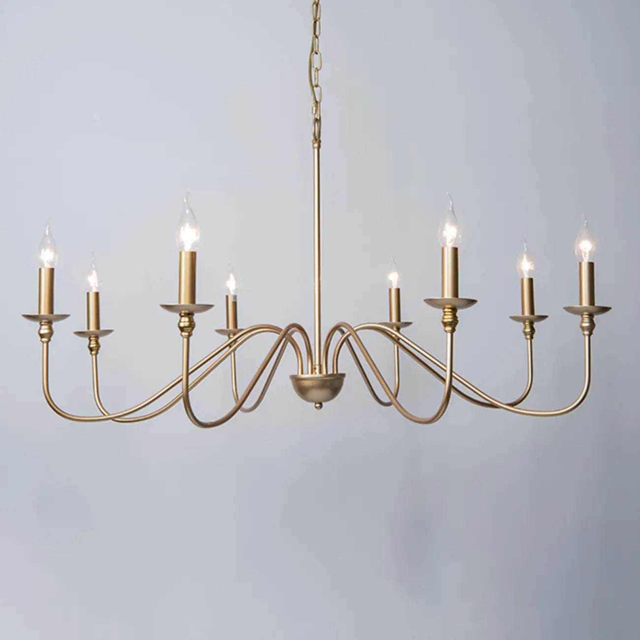 Adjustable Height Classic Golden Candelabra Chandelier