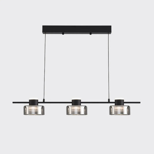 Modern Dimmable LED Drum Island Pendant Light for Kitchen