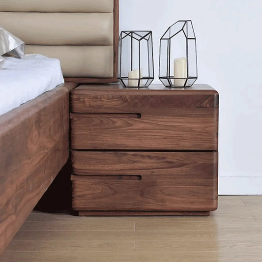 Nordic Minimalist Wood Storage Nightstand