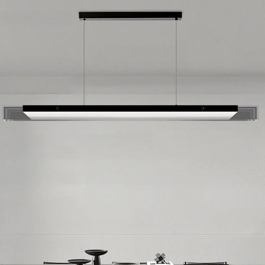 Modern Glass and Metal LED Pendant Light for Kitchen Island