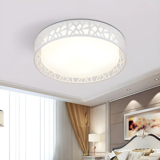 Modern 19 White Acrylic LED Flush Mount Ceiling Light