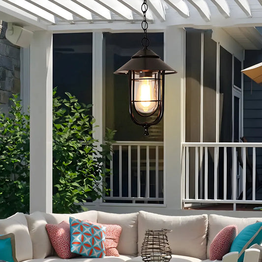 Vintage Metal Lantern Design Outdoor Pendant Light