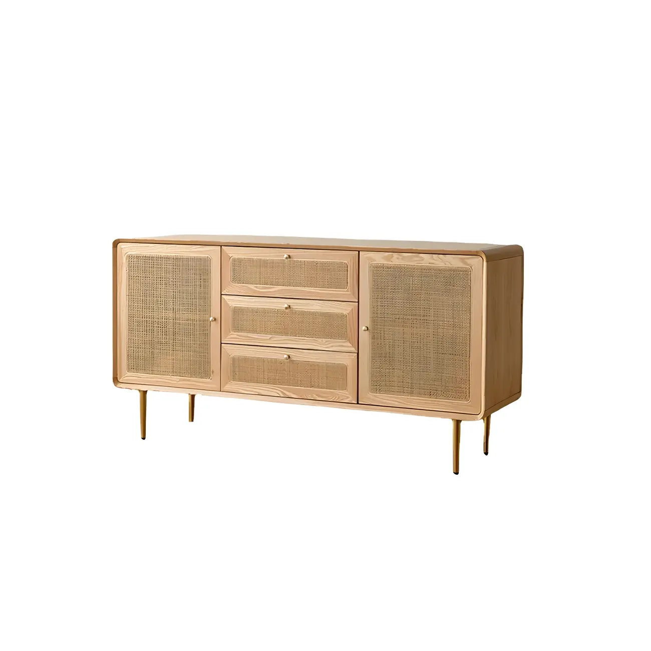 Traditional Natural Wooden Dresser with Drawer