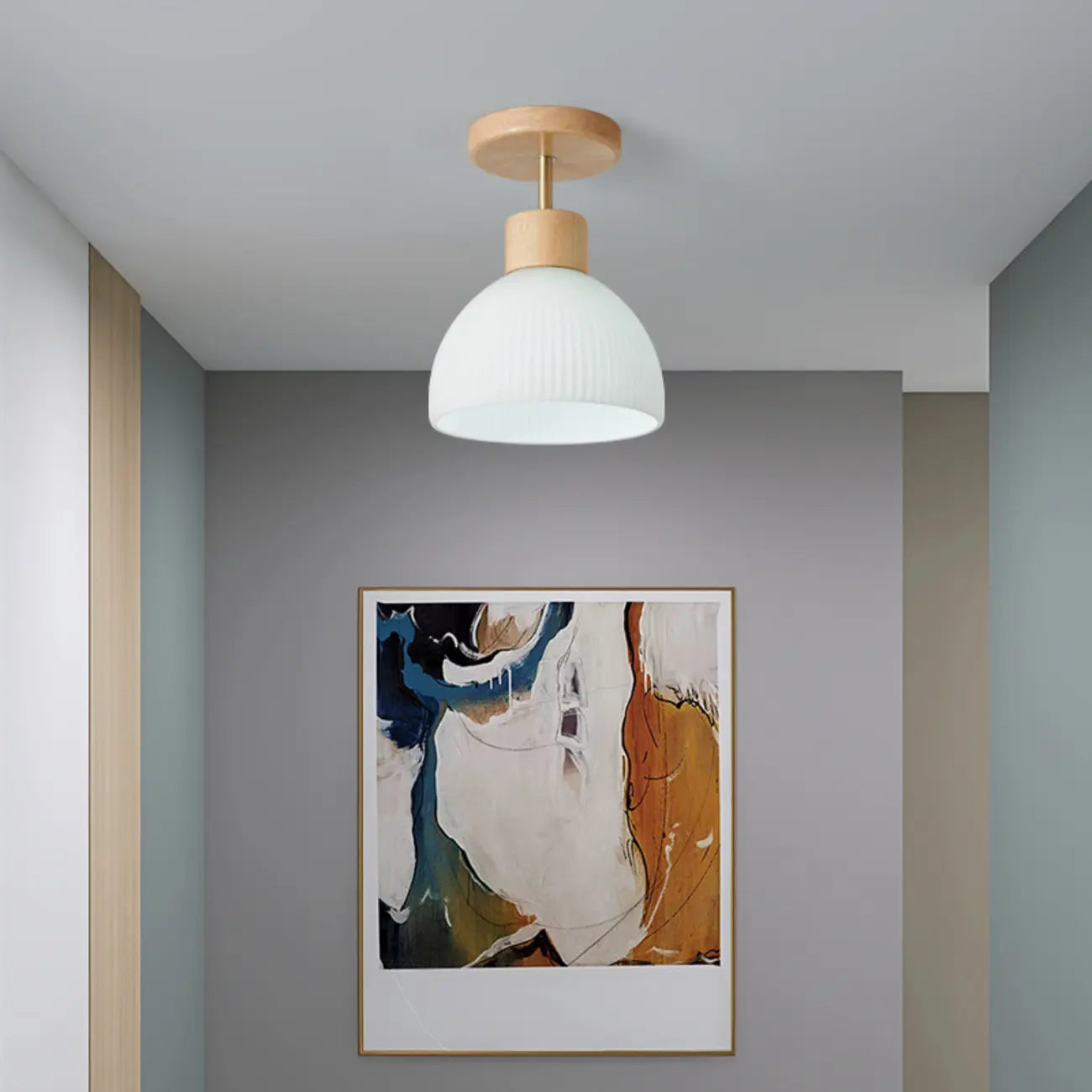 Modern Bowl LED Semi Flush Ceiling Light for Living Space