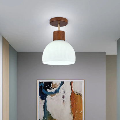 Modern Bowl LED Semi Flush Ceiling Light for Living Space