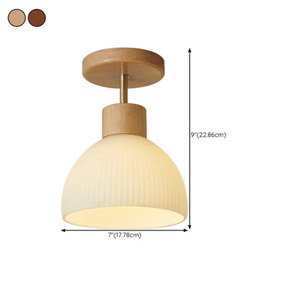 Modern Bowl LED Semi Flush Ceiling Light for Living Space