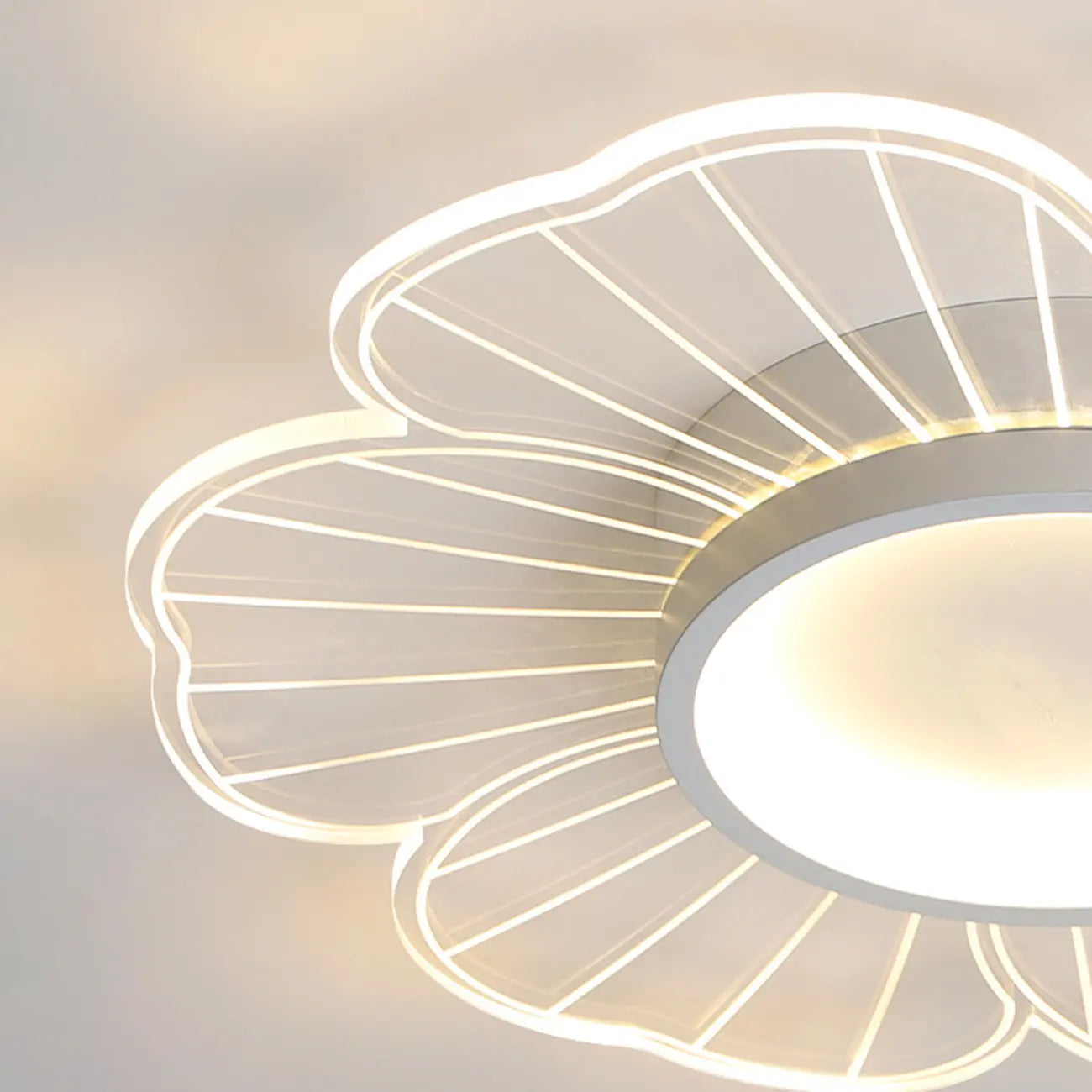 Floral LED Flush Mount Ceiling Light for Residential Use