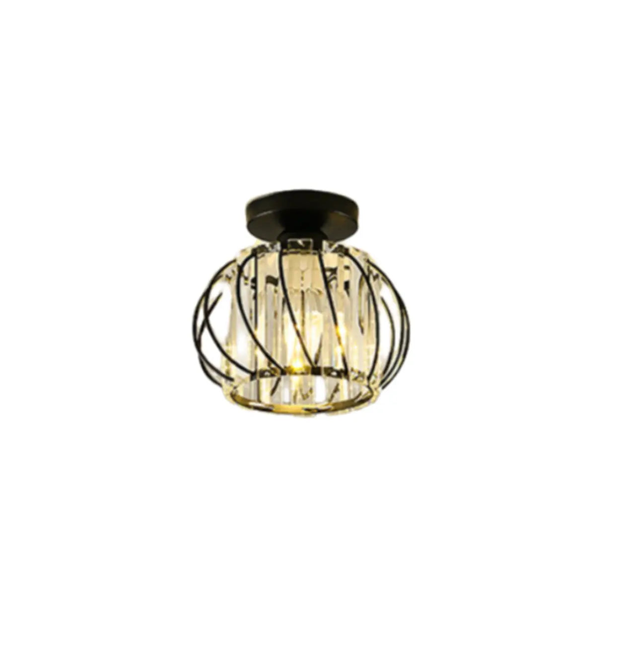 Elegant Crystal Semi Flush Ceiling Light for Living Room Use