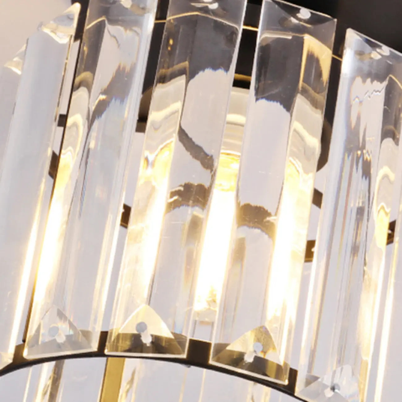 Elegant Crystal Semi Flush Ceiling Light for Living Room Use