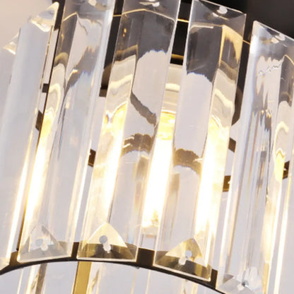 Elegant Crystal Semi Flush Ceiling Light for Living Room Use