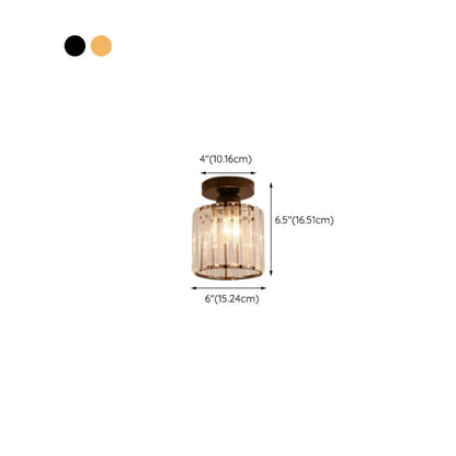 Elegant Crystal Semi Flush Ceiling Light for Living Room Use