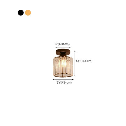 Elegant Crystal Semi Flush Ceiling Light for Living Room Use