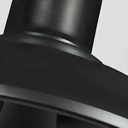 Industrial LED Semi Flush Ceiling Light with Black Iron Shade