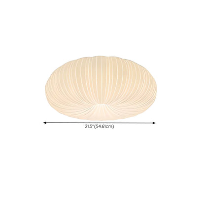 Modern Circle-shaped Flush Ceiling Light With Resin Shade