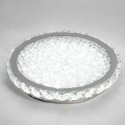 Small LED Flush Mount Ceiling Light with Crystal Shade