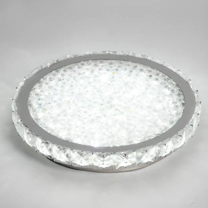 Small LED Flush Mount Ceiling Light with Crystal Shade