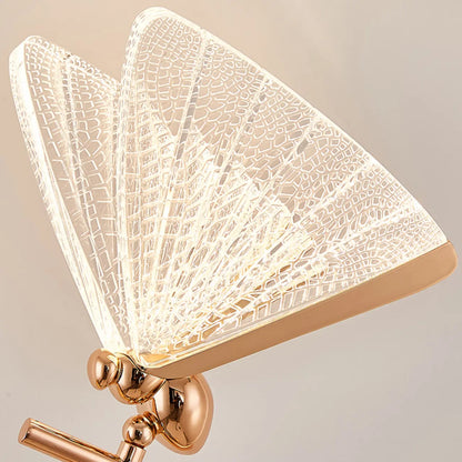 Glamorous Acrylic Butterfly Shape Gold Table Lamp