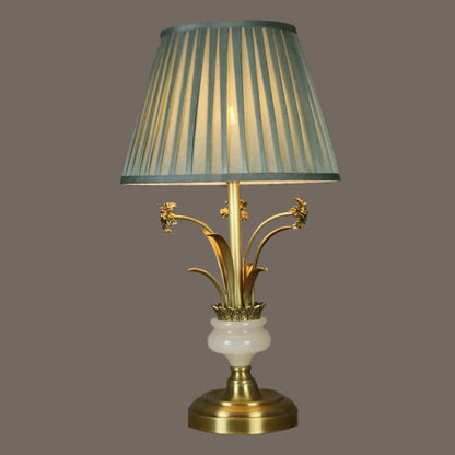 Classic Gold Geometric Table Lamp Plug In Electric for Bedroom