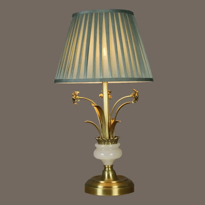Classic Gold Geometric Table Lamp Plug In Electric for Bedroom