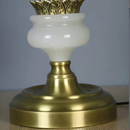 Classic Gold Geometric Table Lamp Plug In Electric for Bedroom
