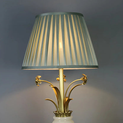 Classic Gold Geometric Table Lamp Plug In Electric for Bedroom