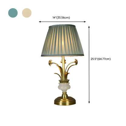Classic Gold Geometric Table Lamp Plug In Electric for Bedroom