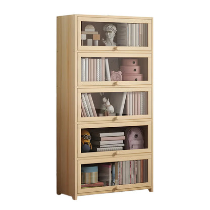Classic Natural Wooden Display Cabinet with Acrylic Doors