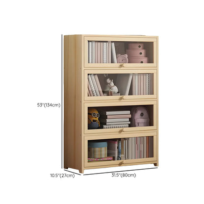 Classic Natural Wooden Display Cabinet with Acrylic Doors