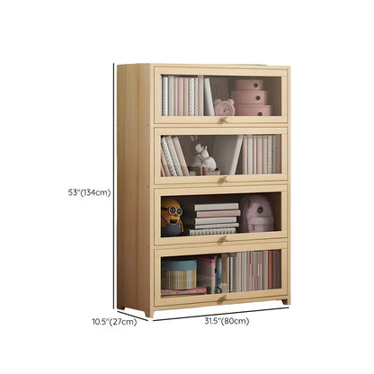 Classic Natural Wooden Display Cabinet with Acrylic Doors