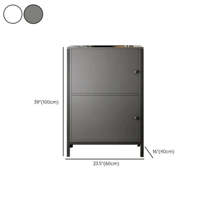 Freestanding Simple Black/White Rectangular Accent Cabinet