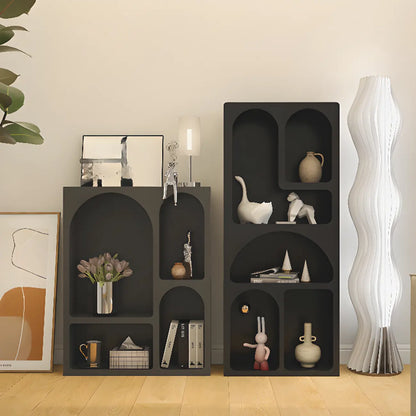 Modish Wooden Cabinets for Living Room with Exterior Shelf