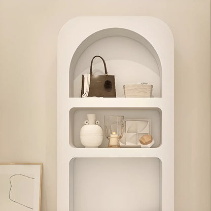 Modish Wooden Cabinets for Living Room with Exterior Shelf