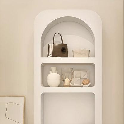 Modish Wooden Cabinets for Living Room with Exterior Shelf