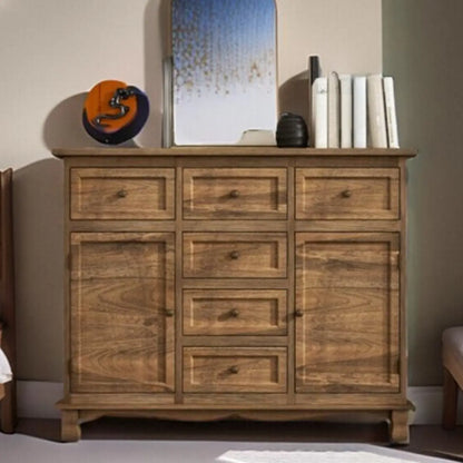Rustic Wooden White Storage Cabinet for Bedroom or Office