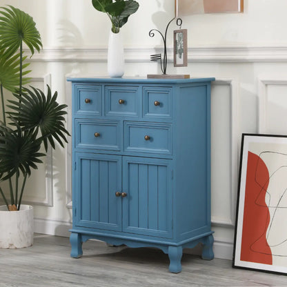 Rustic Wooden White Storage Cabinet for Bedroom or Office