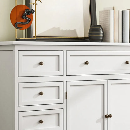 Rustic Wooden White Storage Cabinet for Bedroom or Office