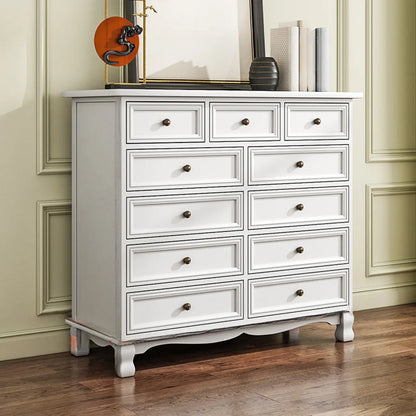 Rustic Wooden White Storage Cabinet for Bedroom or Office
