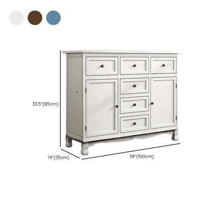 Rustic Wooden White Storage Cabinet for Bedroom or Office