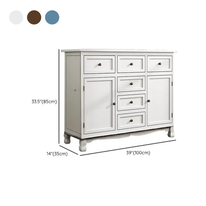 Rustic Wooden White Storage Cabinet for Bedroom or Office